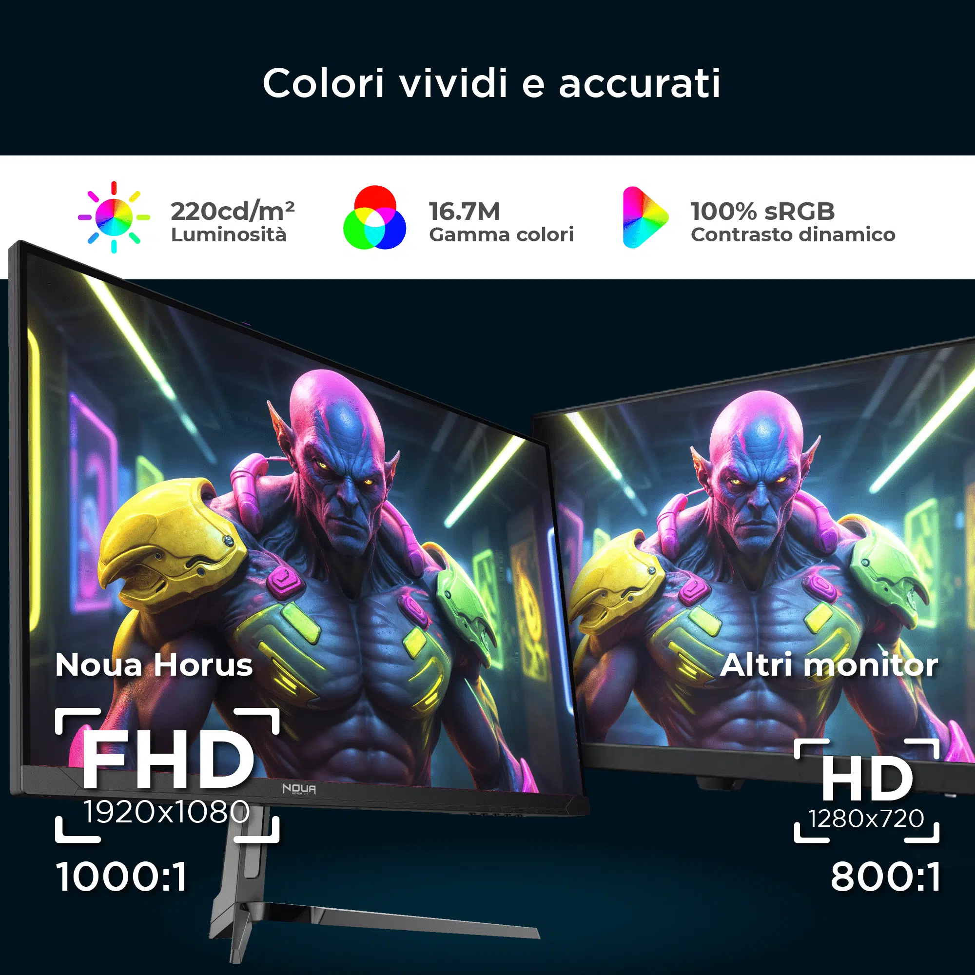 HorusX 23.8" FHD 180hz RGB - immagine 5