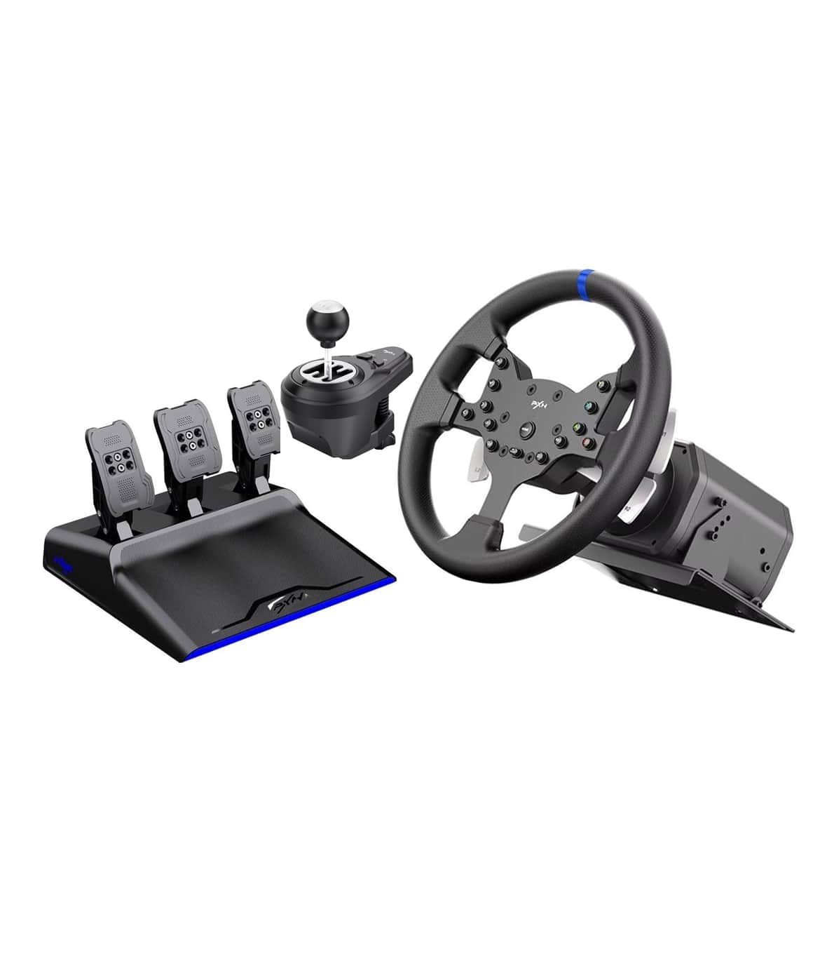PXN V99 Kit Volante Gaming + Pedali ad Effetto Hall + Cambio 6+R Marce